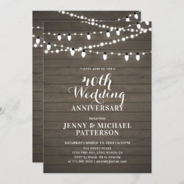 Rustikales Party zum Hochzeitstag Einladung