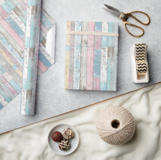 Rustikales Pastellpapier Geschenkpapier (Kunsthandwerk)
