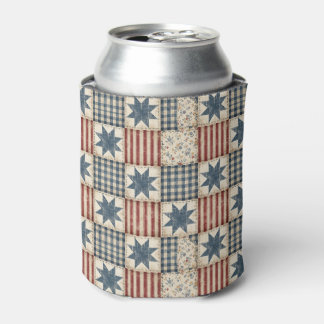 Rustikales Patchwork-Americana-Quiltmuster Dosenkühler