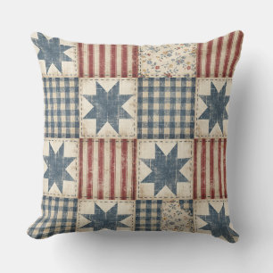 Rustikales Patchwork-Americana-Quiltmuster Kissen