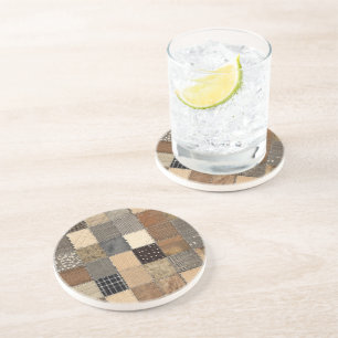 Rustikales Patchwork Getränkeuntersetzer