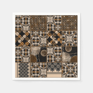 Rustikales Patchwork-Muster Serviette