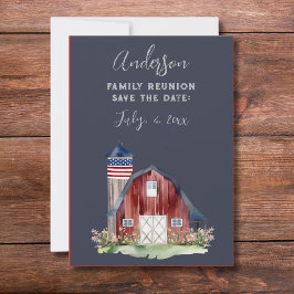 Rustikales Patriotic Family Wiedersehen Einladung