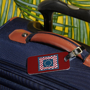 Rustikales patriotisches Americana-Quiltmuster USA Gepäckanhänger