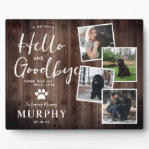 Rustikales Paw druckt Personalisiertes Pet-Memoria