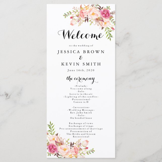 Rustikales Peony Floral Programm (Vorderseite)