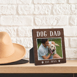Rustikales Personalisiert Dog Vater Foto Fotoplatte