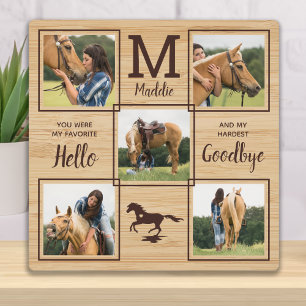 Rustikales Pet Horse Personalisiert Memorial 5 Fot Fotoplatte