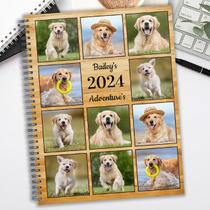 Rustikales Pet Journal Welpe Dog FotoCollage Planer