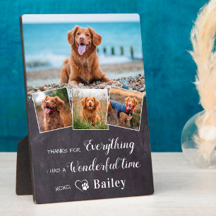 Rustikales Pet-Memorial aus Hund 4 Foto Keepake Fotoplatte