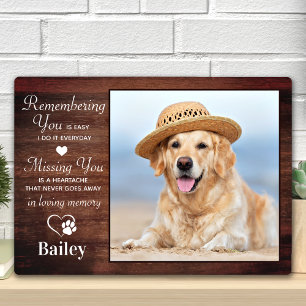 Rustikales Pet Memorial Personalisiert Beileid Dos Fotoplatte