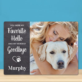 Rustikales Pet-Memorial Personalisiert Hund-Foto Fotoplatte