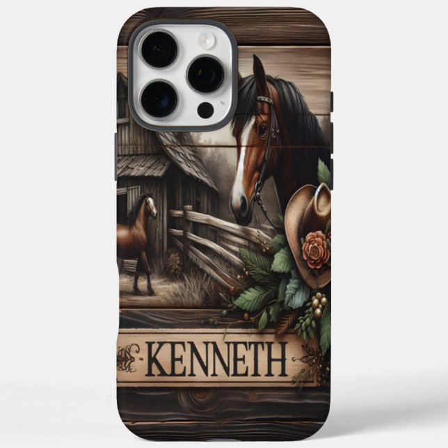 Rustikales Pferdezuchtzeichen Case-Mate iPhone Hülle (Rückseite)