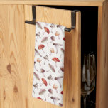Rustikales Pilz Fungi Pattern Küchentücher<br><div class="desc">Whimsikisches und rustikales Küchenhandtuch für die Herbstsaison mit Aquarellbildern verschiedener Pilze.</div>