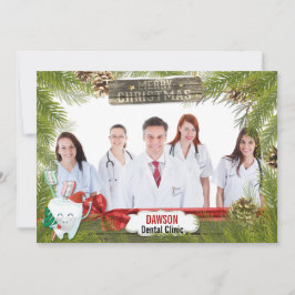 Rustikales Pine Dentist Foto Business Gruß Feiertagskarte