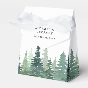 Rustikales Pine Winter Wedding Gefallen Box Geschenkschachtel