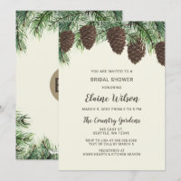 Rustikales Pinienkegel Winter Wedding Brautparty