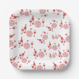 Rustikales Pizza & Brautparty Pappteller