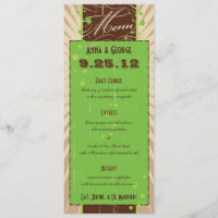 Rustikales Poster: Apple Green Custom Wedding Menu