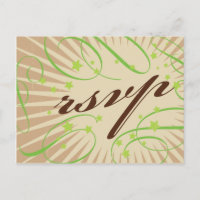 Rustikales Poster: Apple Green Wedding RSVP