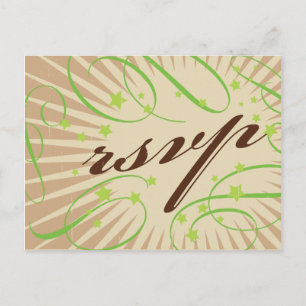 Rustikales Poster: Apple Green Wedding RSVP Einladungspostkarte
