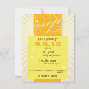 Rustikales Poster: RSVP: Tropical Sun Wedding RSVP Karte