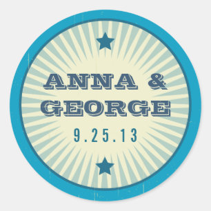 Rustikales Poster: Sandy Beach Sticker Siegel