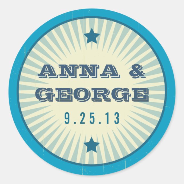 Rustikales Poster: Sandy Beach Sticker Siegel (Vorderseite)