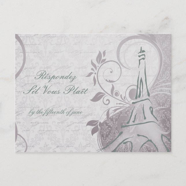 Rustikales Poster: Subtile Aquamarine und Lila UAW Einladungspostkarte (Vorderseite)