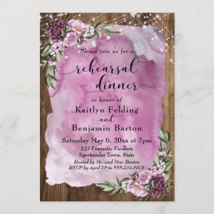 Rustikales Probe-Dinner Einladung