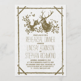 Rustikales Probe-Dinner mit Hirsch einlädt Einladung