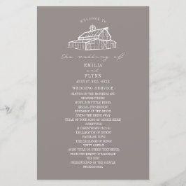 Rustikales Programm zur Hochzeit von Barnen-Amethy