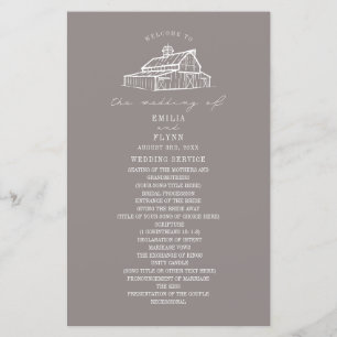 Rustikales Programm zur Hochzeit von Barnen-Amethy