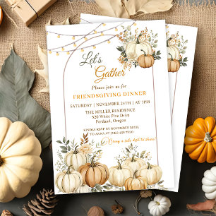 Rustikales Pumpkin Fall Floral Erntedank Dinner Einladung