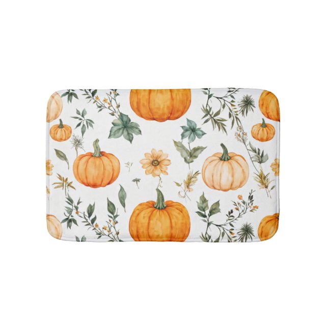 Rustikales Pumpkin-Muster Badematte (Vorderseite)