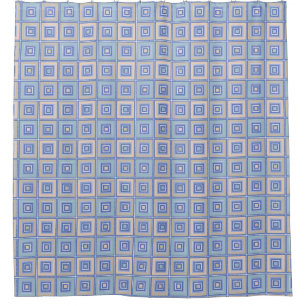 Rustikales Quadrat-Muster im Patchwork-Stil Duschvorhang