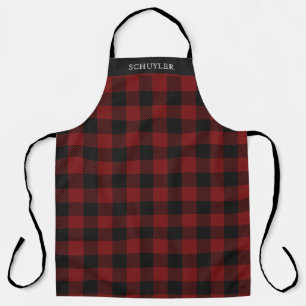 Rustikales Red Buffalo Kariert Winter Personalisie Schürze