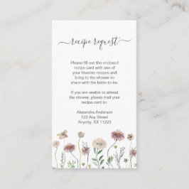 Rustikales Rezept für die Wildblume im Herbst - Um Begleitkarte