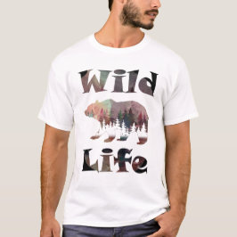 Rustikales Roaming Bären Wasserfarbe Wildnis T-Shirt