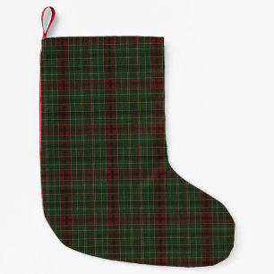 Rustikales, robustes Rot/Grün Karomuster für den O Kleiner Weihnachtsstrumpf
