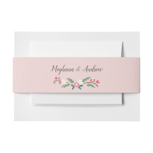 Rustikales romantisches Blumenessen Einladungsbanderole (Vorderseite Beispiel)