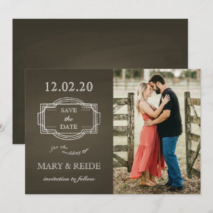 Rustikales romantisches Foto Save the Date