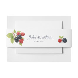 Rustikales Romantisches Herbst-Berry-Hochzeitssemb Einladungsbanderole