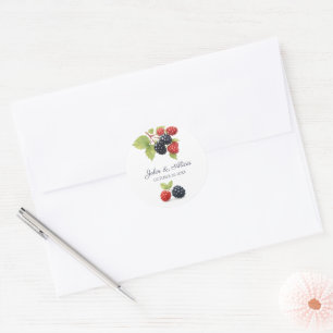 Rustikales Romantisches Herbst-Berry-Hochzeitssemb Runder Aufkleber