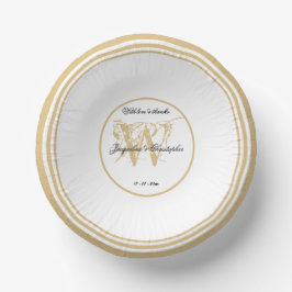Rustikales Romantisches White Gold Wedding Chic Mo Pappteller
