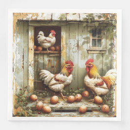 Rustikales Roost Paper Napkin Serviette