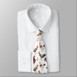 Rustikales Rooster Muster Neck Tie Krawatte<br><div class="desc">Whimsikale Krawatte mit Aquarellbild von Hahn und Küken.</div>