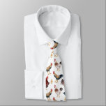 Rustikales Rooster Muster Neck Tie Krawatte<br><div class="desc">Whimsikale Krawatte mit Aquarellbild von Hahn und Küken.</div>