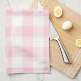 Rustikales rosa Gingham-Karo-Karo-Muster Geschirrtuch