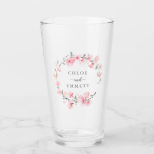 Rustikales rosa Kirschblossom Glas